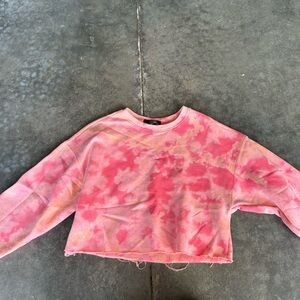 Tie-dye cropped sweatshirt